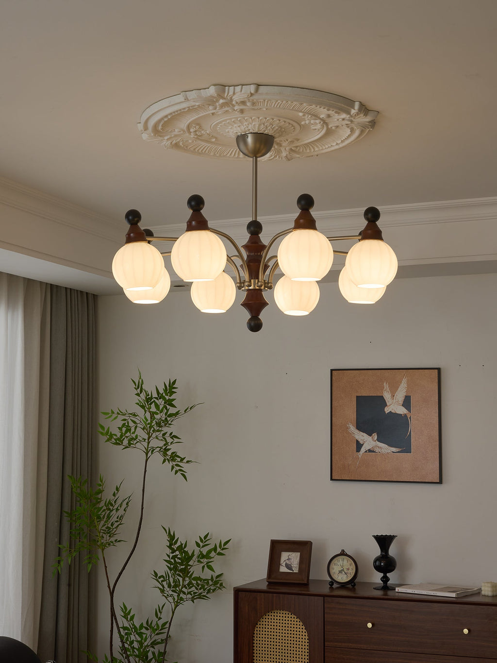 Zosilara Chandelier en Bois Traditionnel - Neutralighting