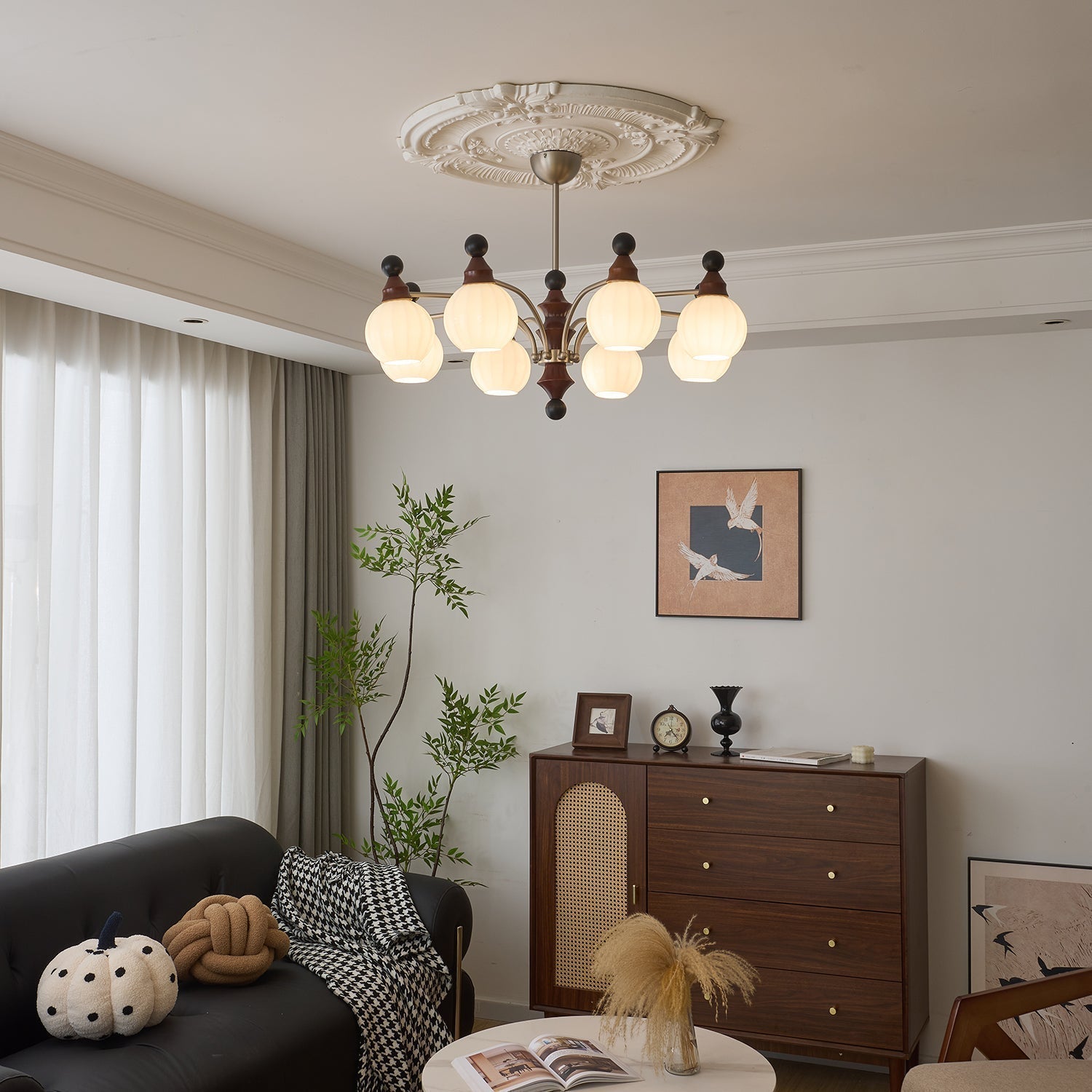 Zosilara Chandelier en Bois Traditionnel - Neutralighting