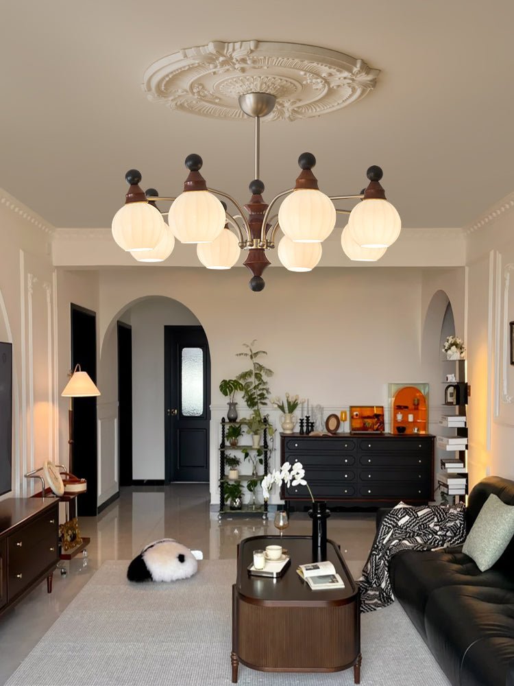 Zosilara Chandelier en Bois Traditionnel - Neutralighting