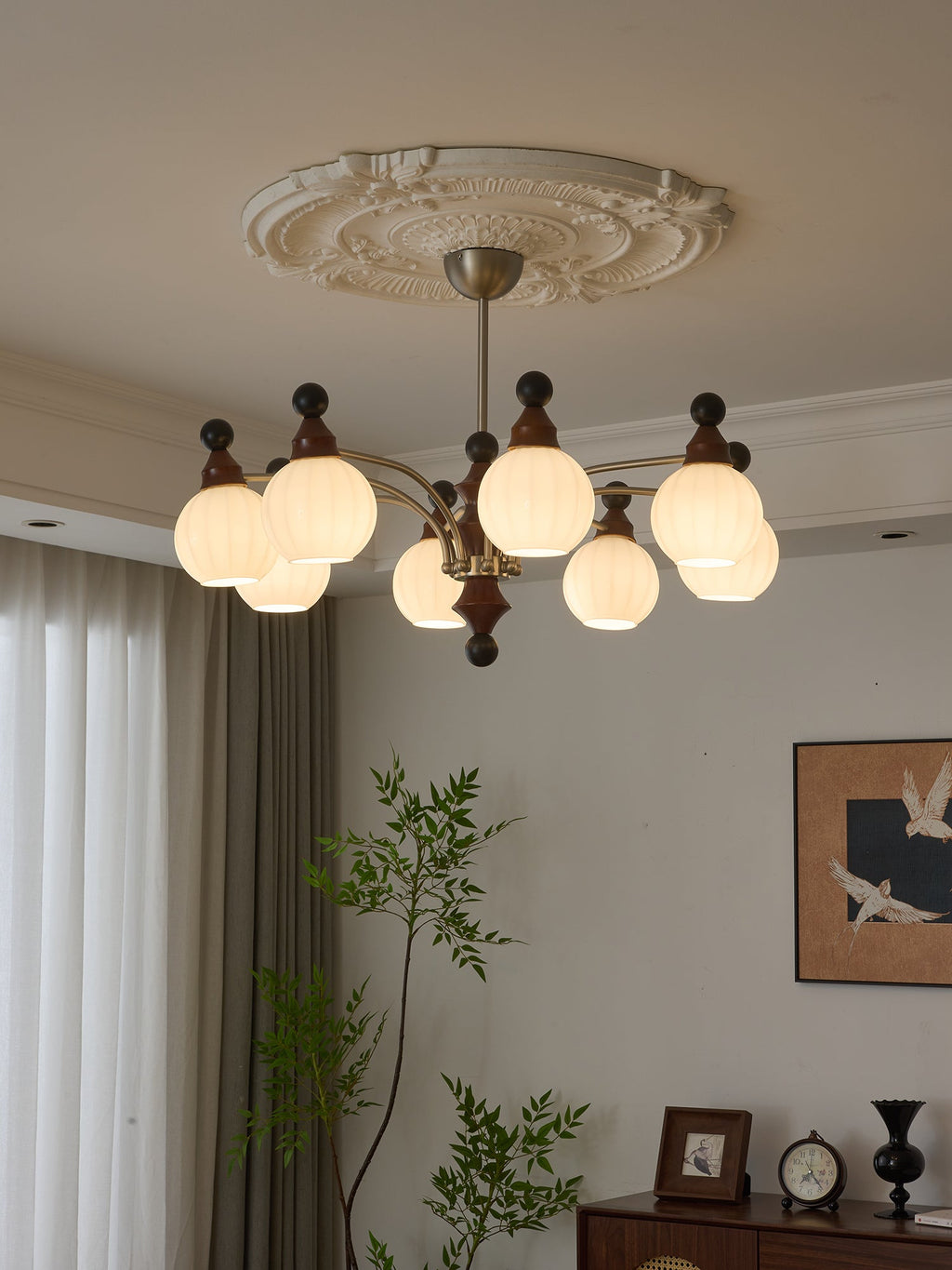 Zosilara Chandelier en Bois Traditionnel - Neutralighting