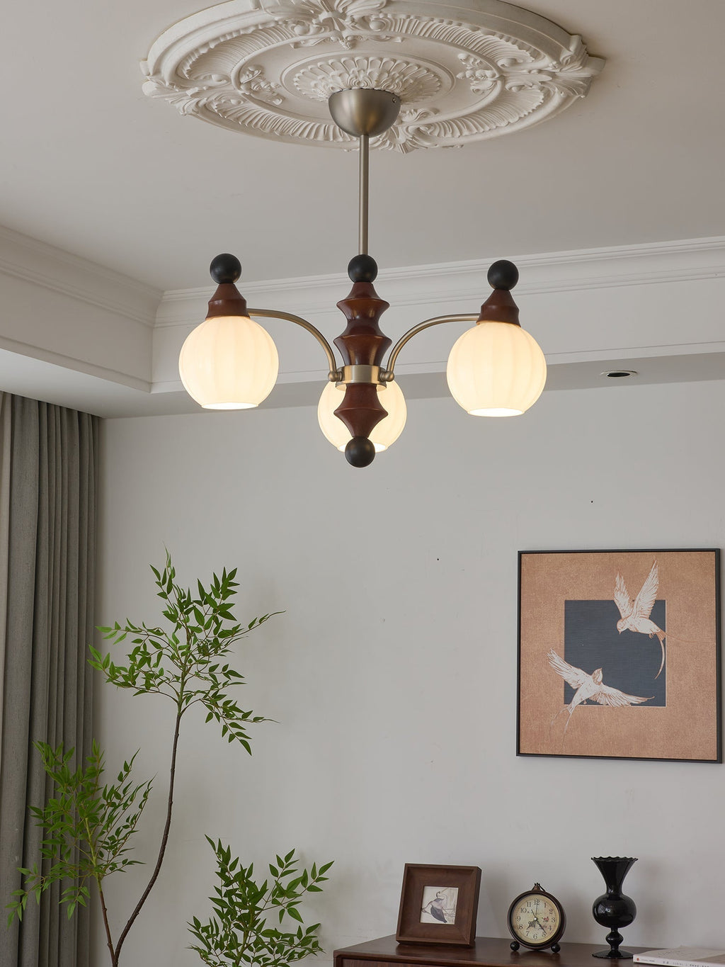 Zosilara Chandelier en Bois Traditionnel - Neutralighting