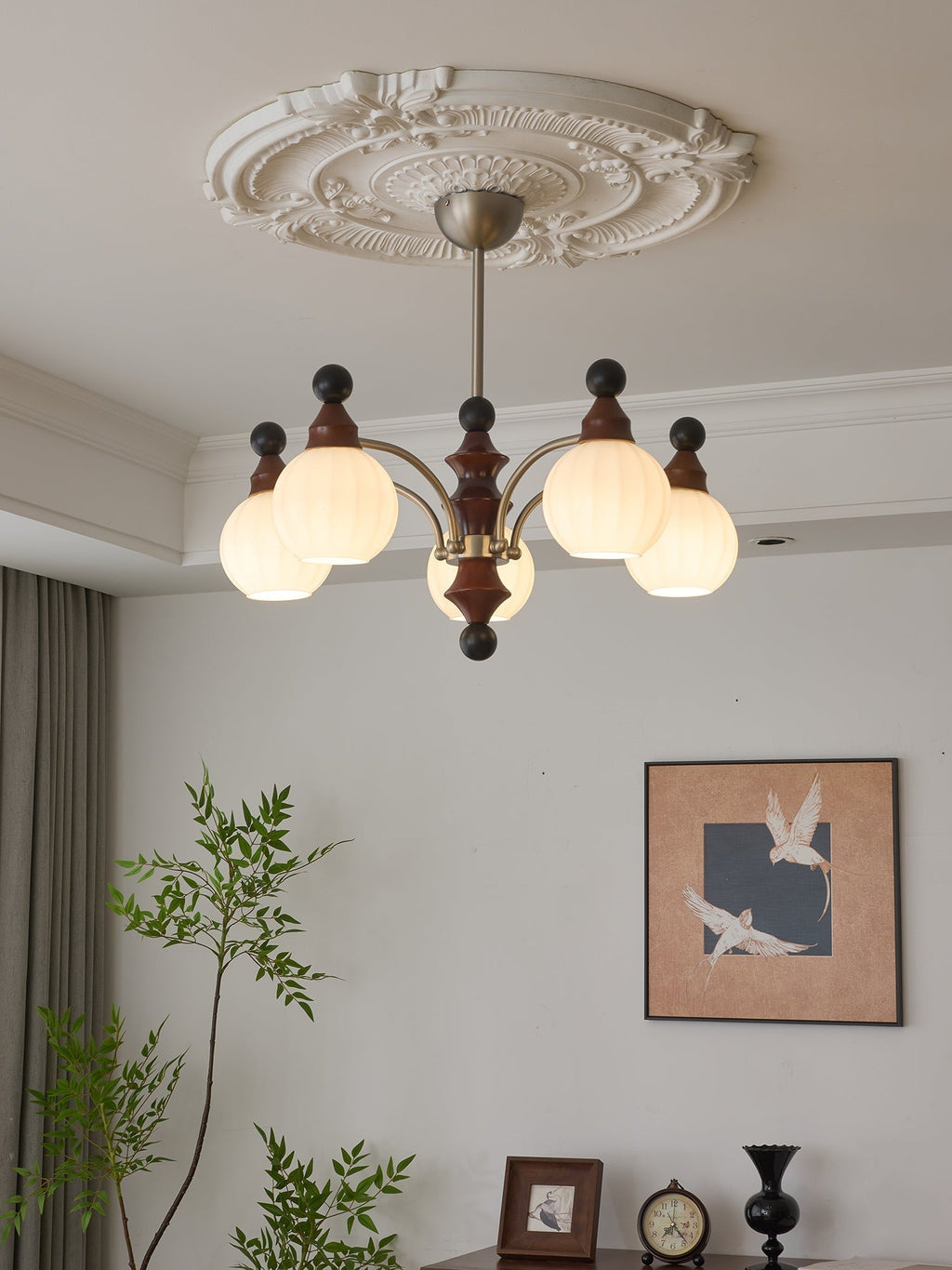 Zosilara Chandelier en Bois Traditionnel - Neutralighting