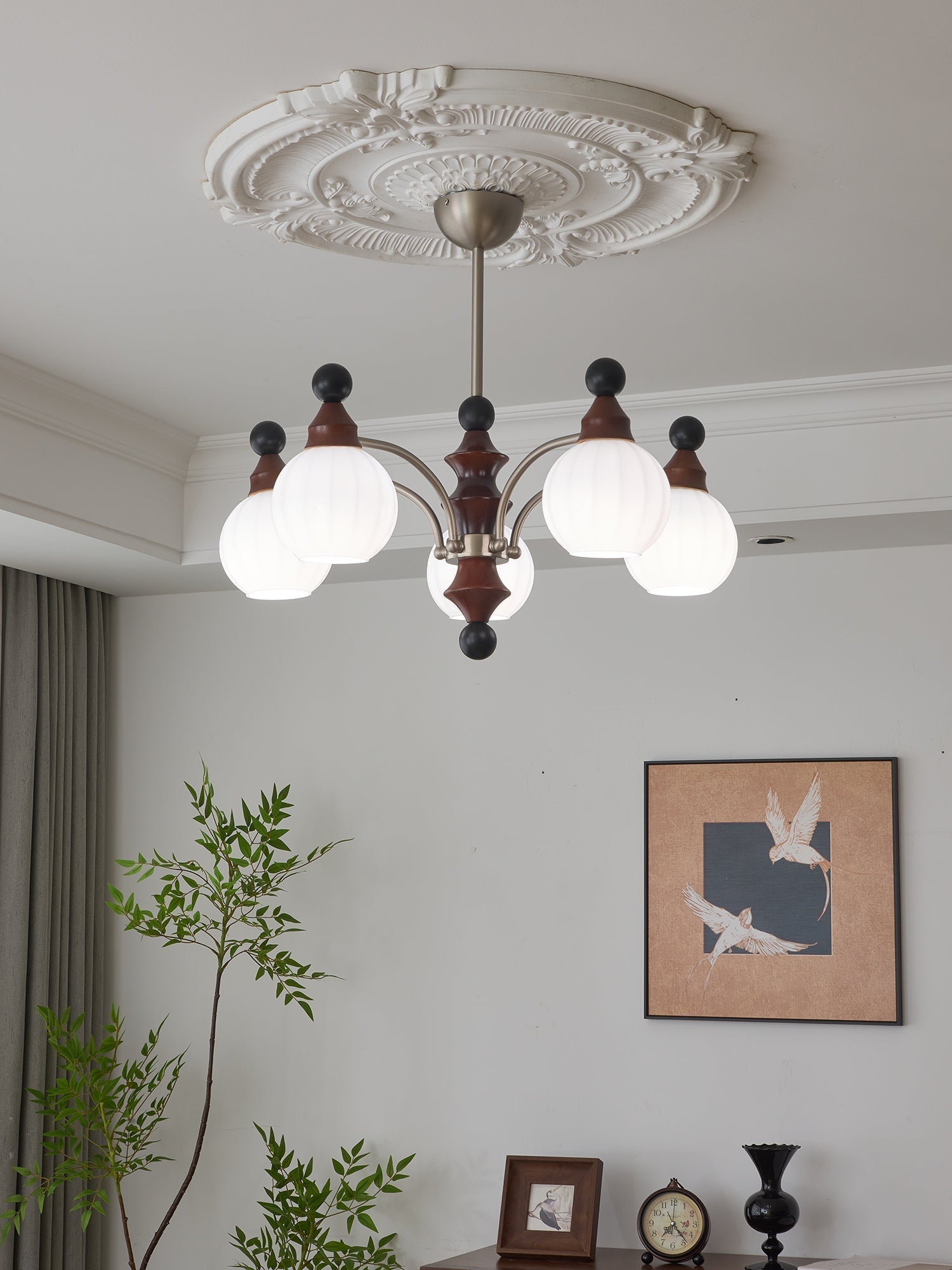 Zosilara Chandelier en Bois Traditionnel - Neutralighting