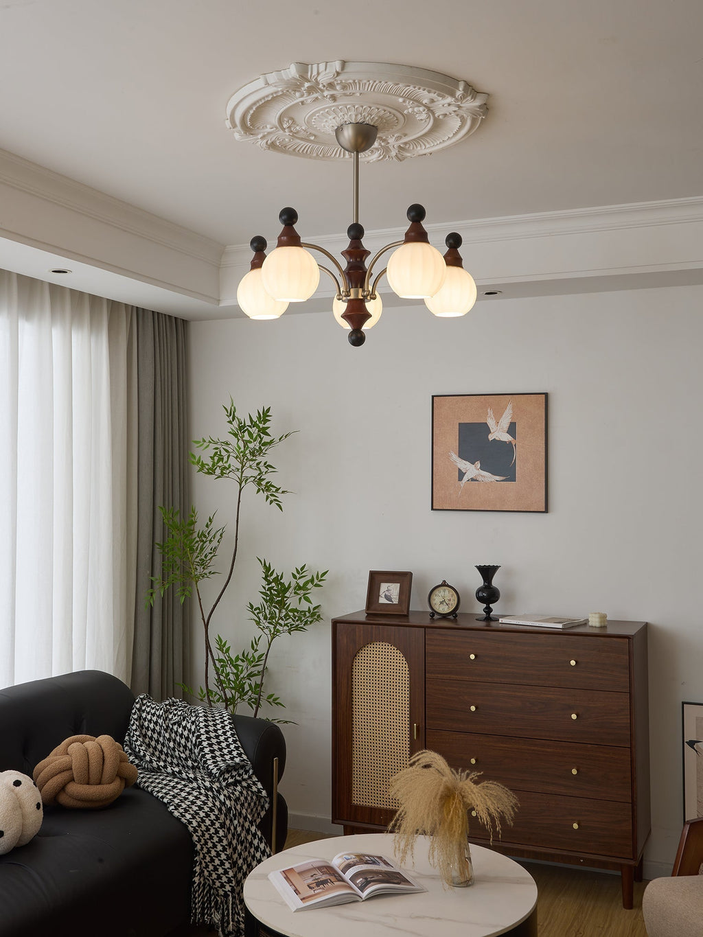 Zosilara Chandelier en Bois Traditionnel - Neutralighting
