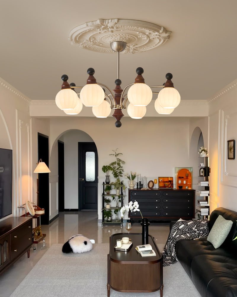 Zosilara Chandelier en Bois Traditionnel - Neutralighting