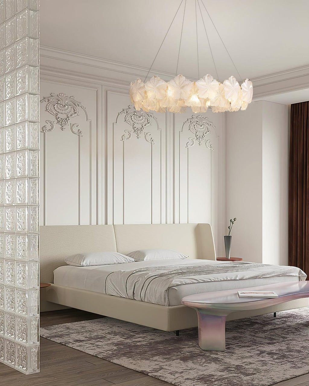 Vitheir Chandelier en Verre Floral - Neutralighting