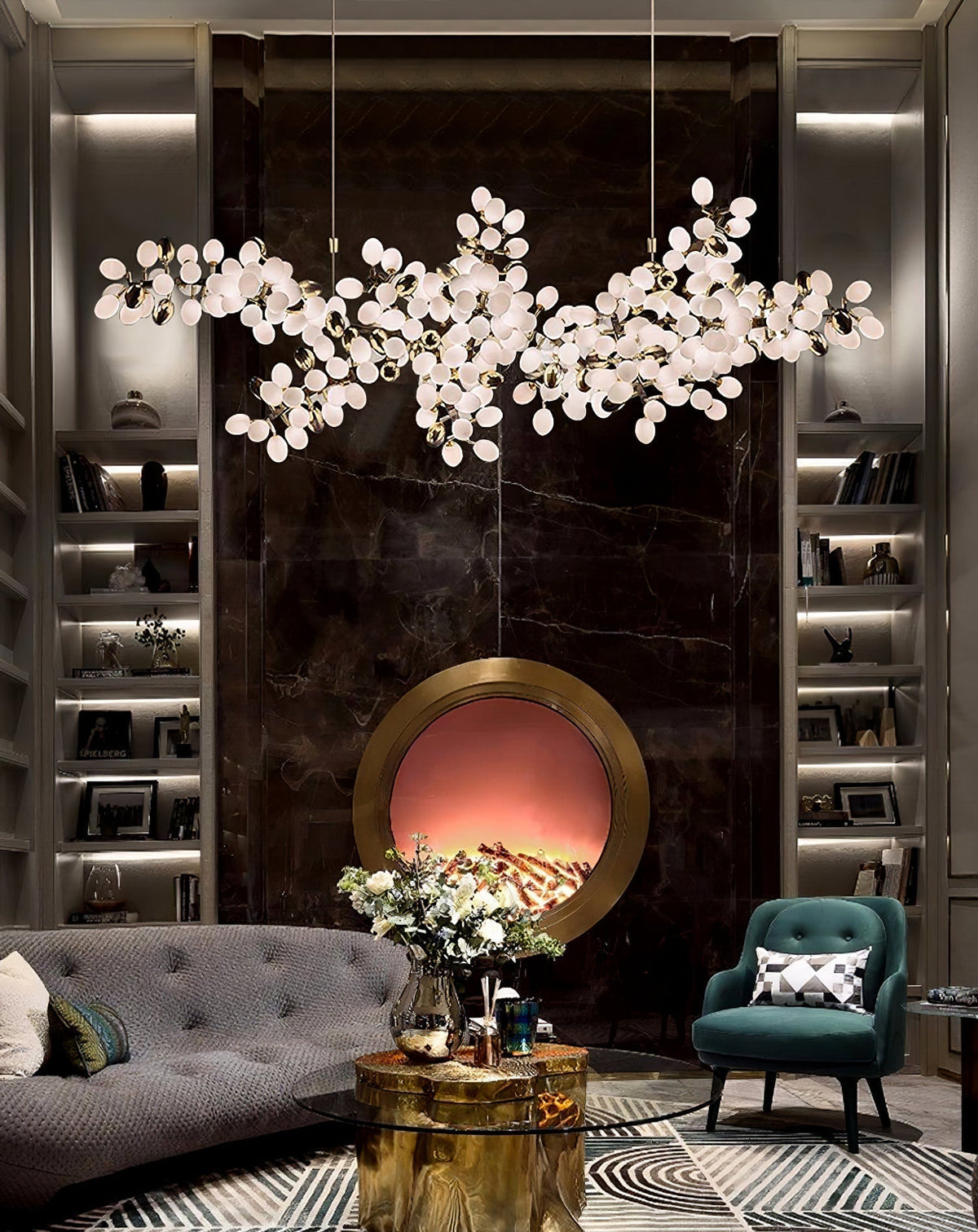 Cithaila Lustre Postmoderne De Luxe En Métal Et Verre - Neutralighting
