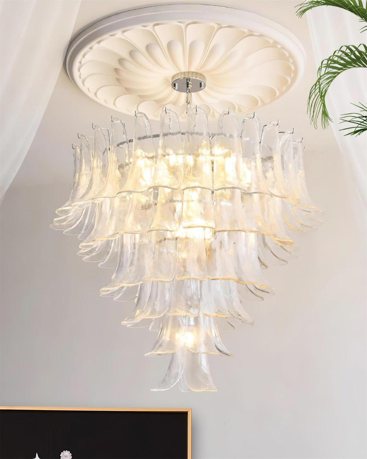 Valier Lustre Pétales en Verre Superposés - Neutralighting