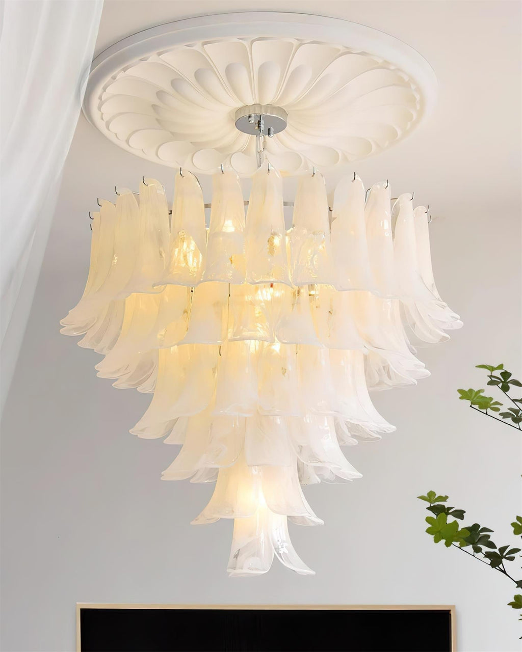 Valier Lustre Pétales en Verre Superposés - Neutralighting