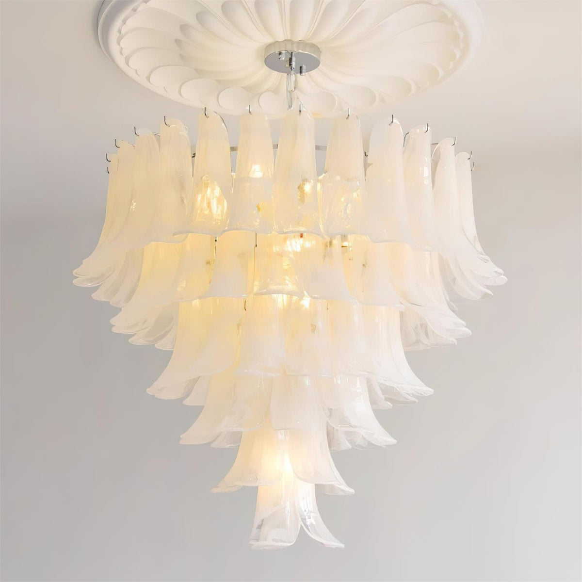 Valier Lustre Pétales en Verre Superposés - Neutralighting