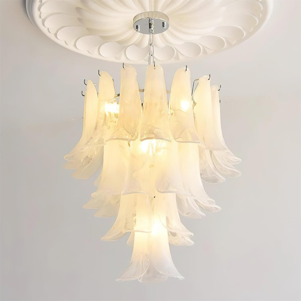 Valier Lustre Pétales en Verre Superposés - Neutralighting
