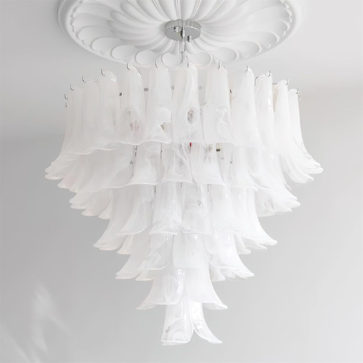 Valier Lustre Pétales en Verre Superposés - Neutralighting