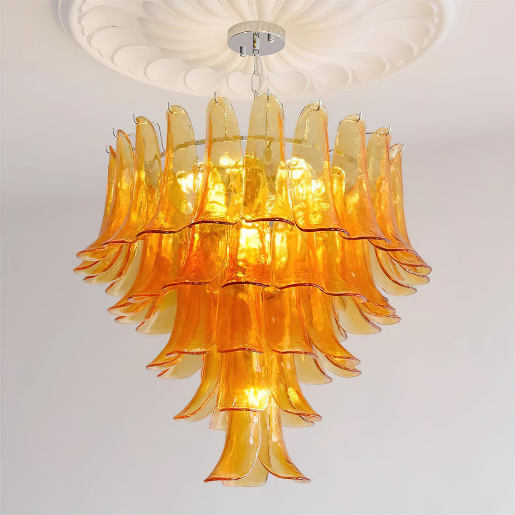 Valier Lustre Pétales en Verre Superposés - Neutralighting