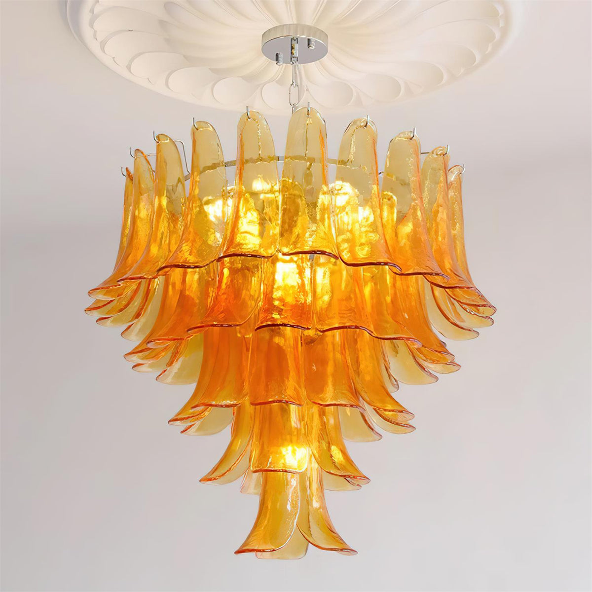 Valier Lustre Pétales en Verre Superposés - Neutralighting