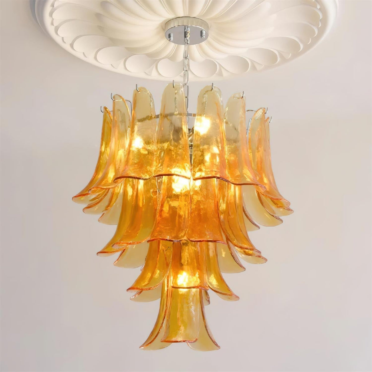 Valier Lustre Pétales en Verre Superposés - Neutralighting