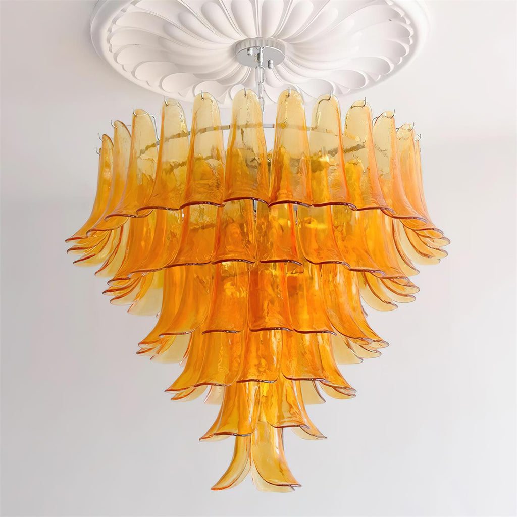 Valier Lustre Pétales en Verre Superposés - Neutralighting