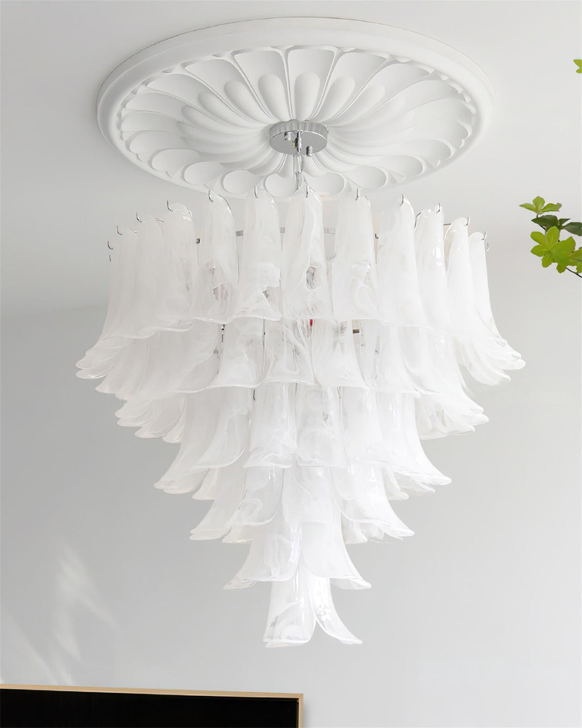 Valier Lustre Pétales en Verre Superposés - Neutralighting