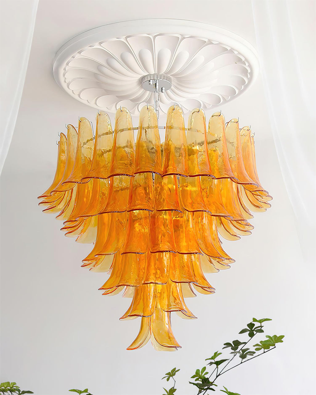 Valier Lustre Pétales en Verre Superposés - Neutralighting