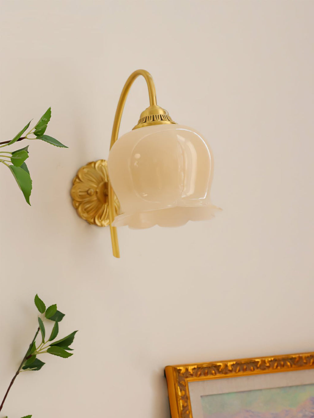 Vivinir Applique Murale en Laiton et Résine Fleur - Neutralighting