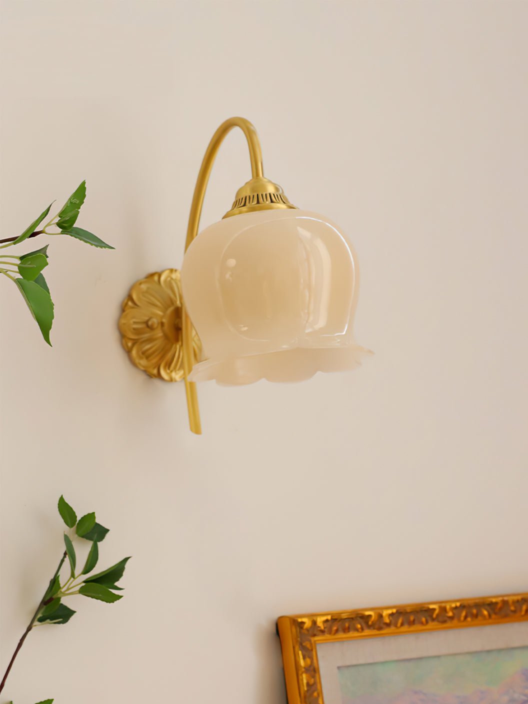 Vivinir Applique Murale en Laiton et Résine Fleur - Neutralighting