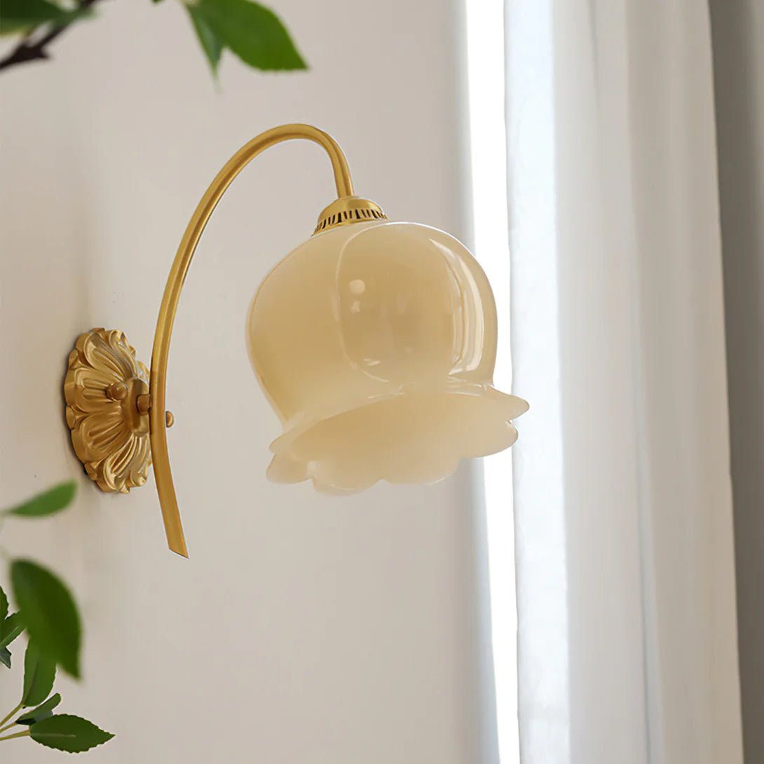 Vivinir Applique Murale en Laiton et Résine Fleur - Neutralighting
