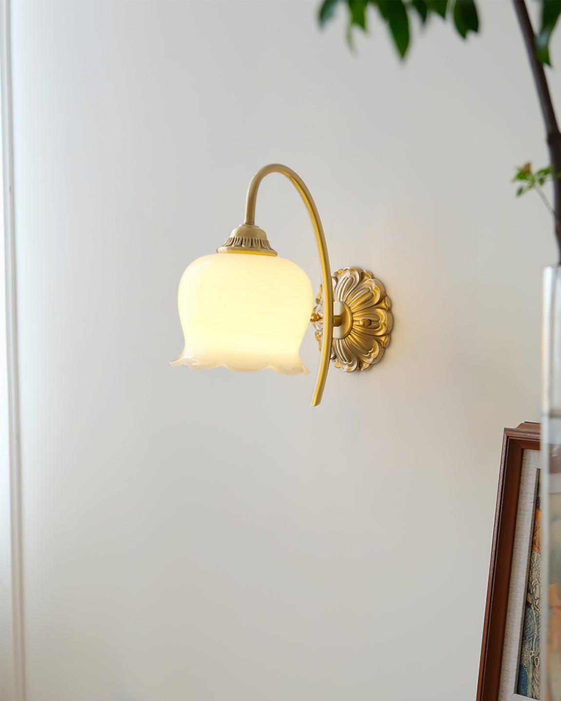 Vivinir Applique Murale en Laiton et Résine Fleur - Neutralighting