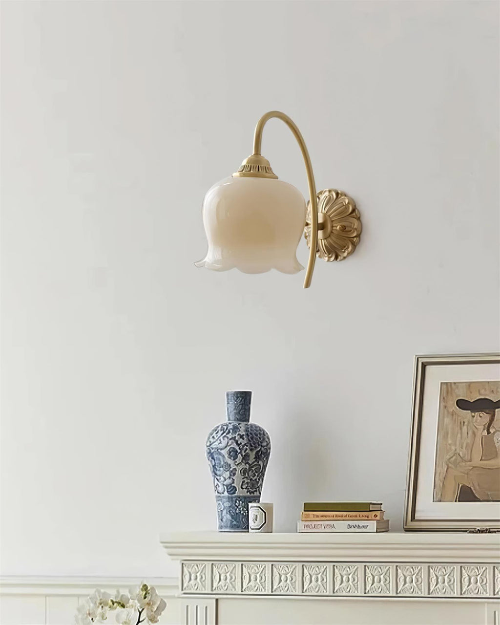 Vivinir Applique Murale en Laiton et Résine Fleur - Neutralighting