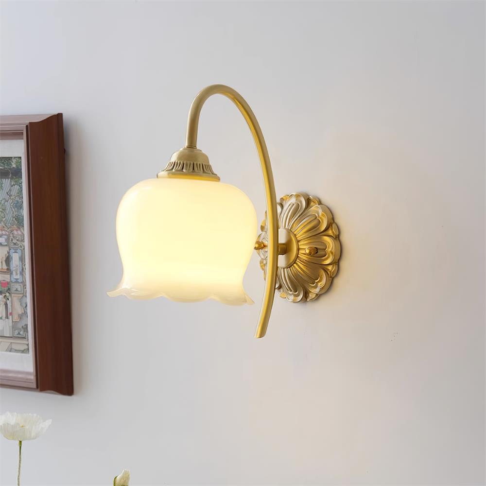 Vivinir Applique Murale en Laiton et Résine Fleur - Neutralighting