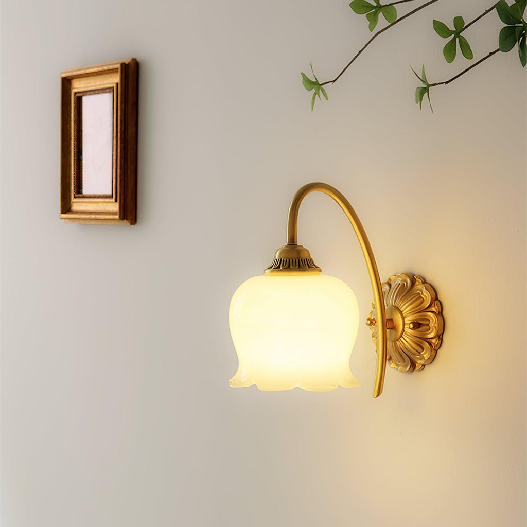 Vivinir Applique Murale en Laiton et Résine Fleur - Neutralighting