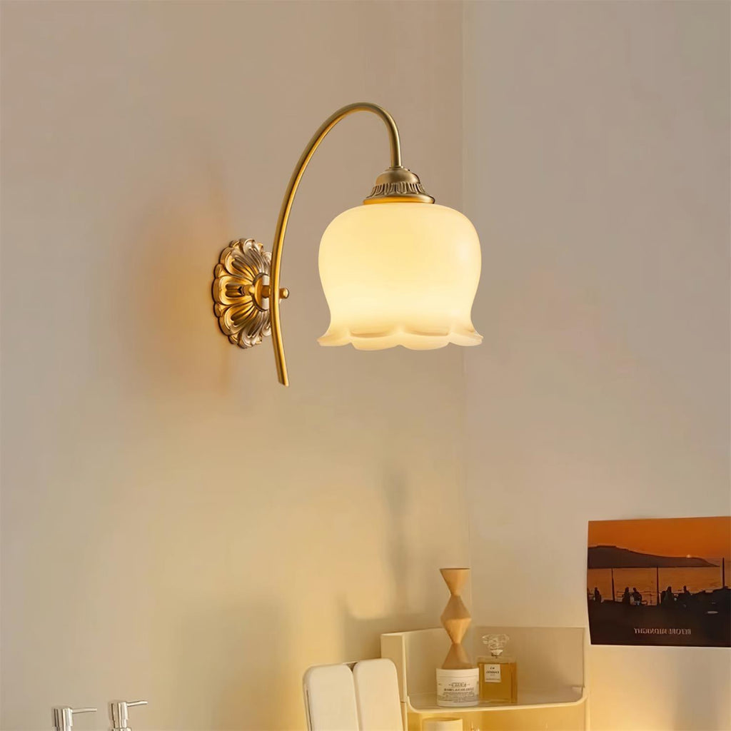 Vivinir Applique Murale en Laiton et Résine Fleur - Neutralighting