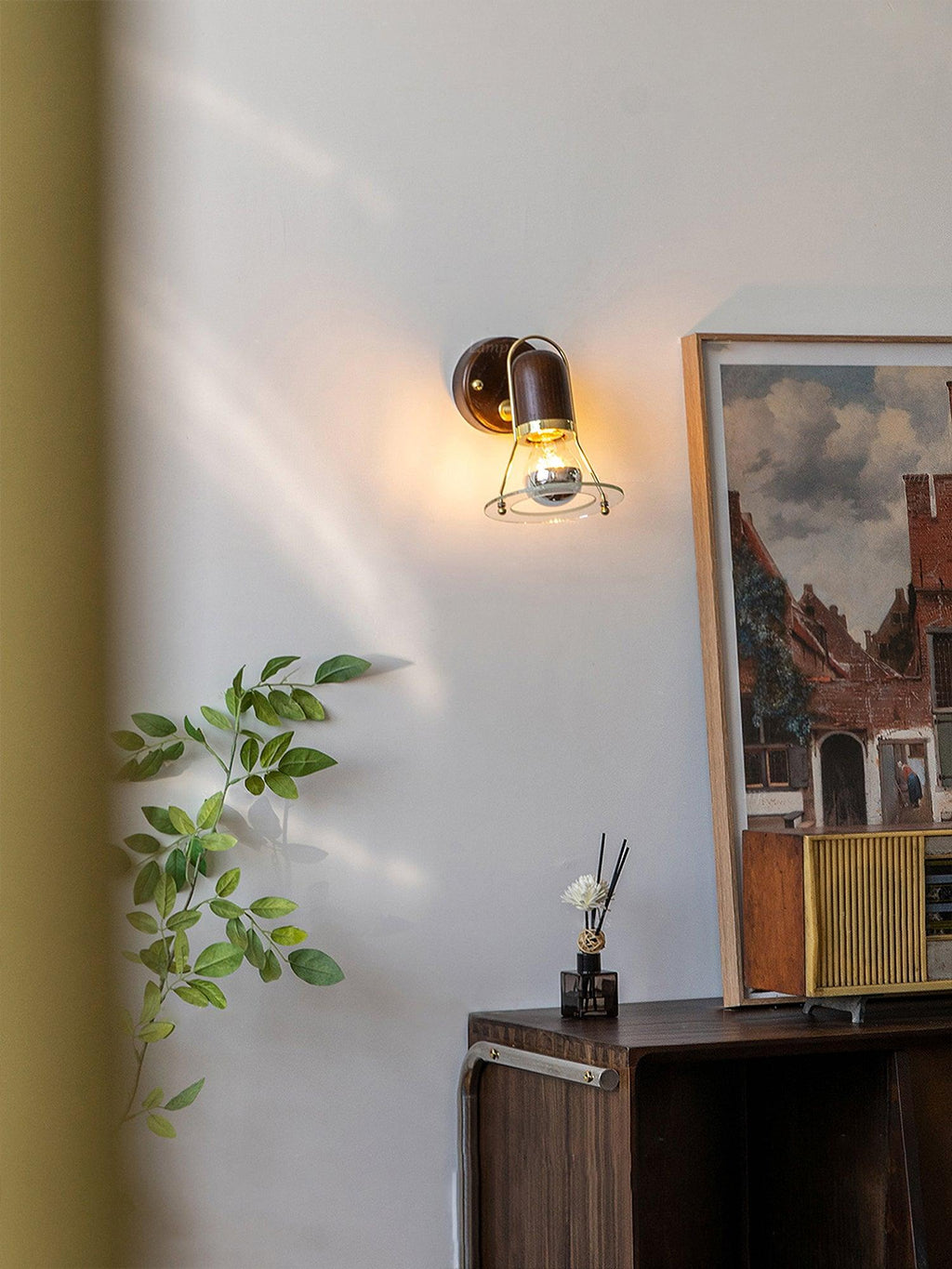 Lumace Applique Murale en Bois Rétro - Neutralighting