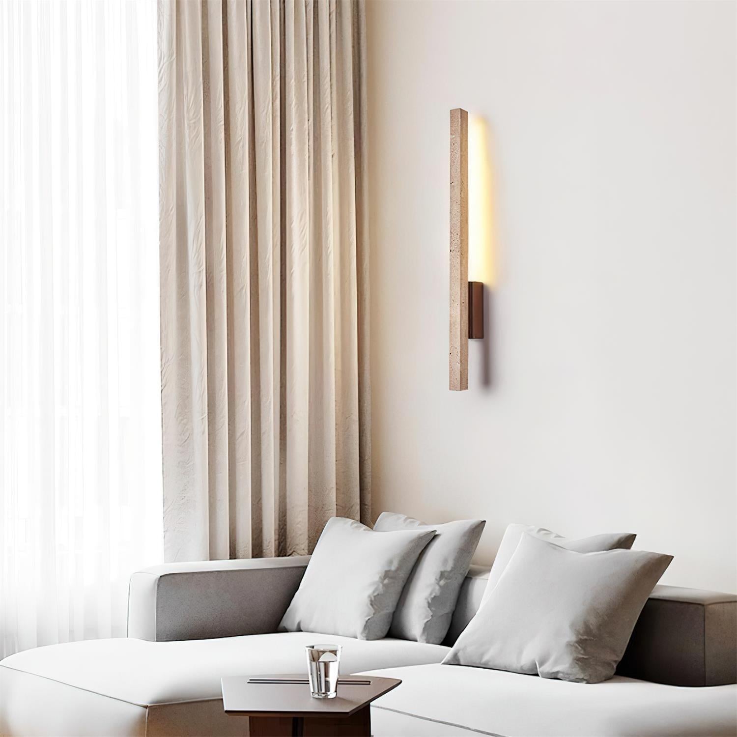 Opalyn Applique Murale Slim en Travertin - Neutralighting