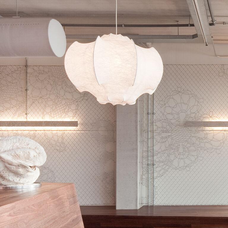 Lotus Lampe Suspendue Minimaliste en Soie - Neutralighting
