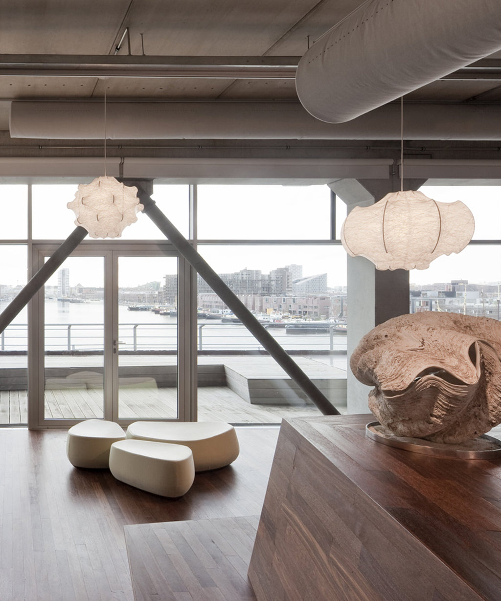 Lotus Lampe Suspendue Minimaliste en Soie - Neutralighting