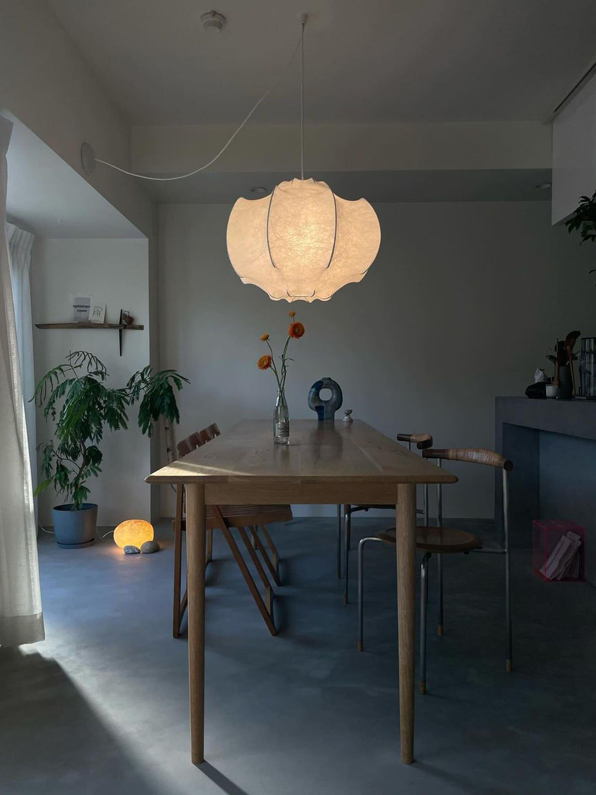 Lotus Lampe Suspendue Minimaliste en Soie - Neutralighting