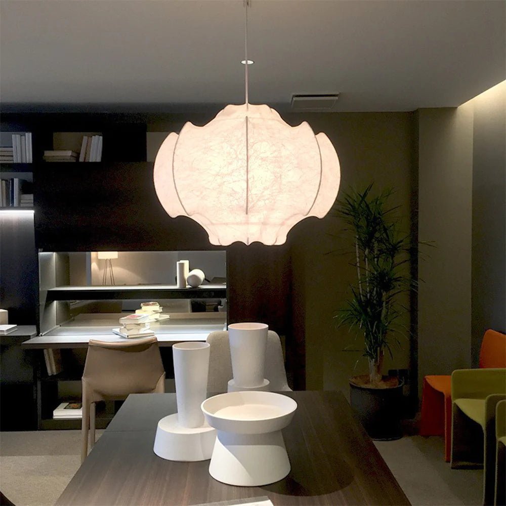 Lotus Lampe Suspendue Minimaliste en Soie - Neutralighting