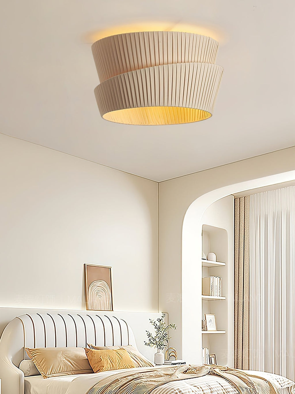 Zethayra Lampe Plafonnier en Tissu Naturel - Neutralighting