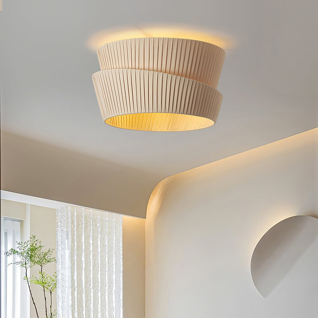 Zethayra Lampe Plafonnier en Tissu Naturel - Neutralighting