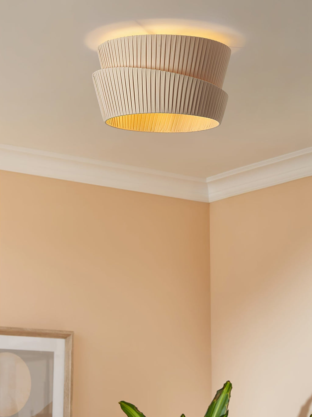 Zethayra Lampe Plafonnier en Tissu Naturel - Neutralighting