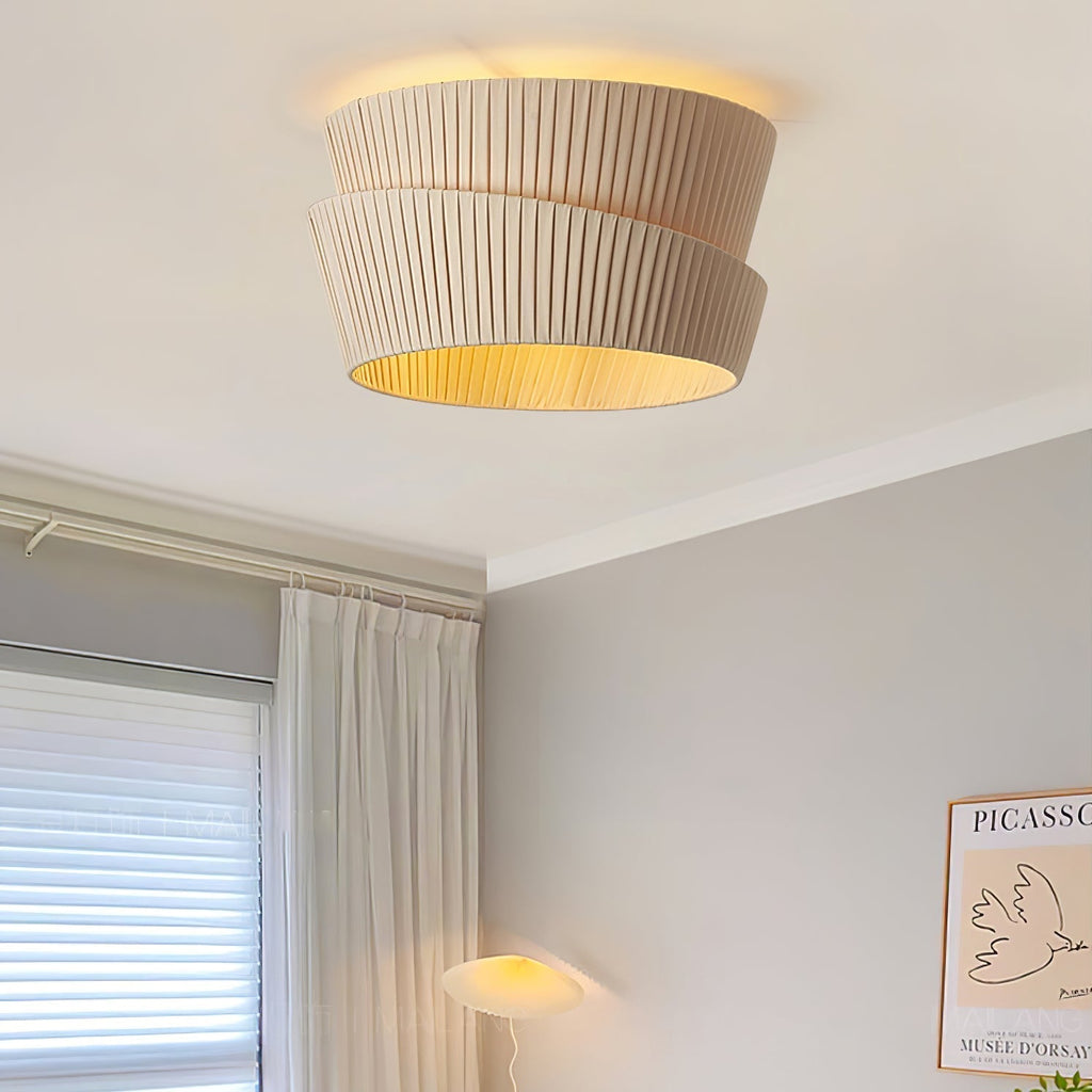 Zethayra Lampe Plafonnier en Tissu Naturel - Neutralighting