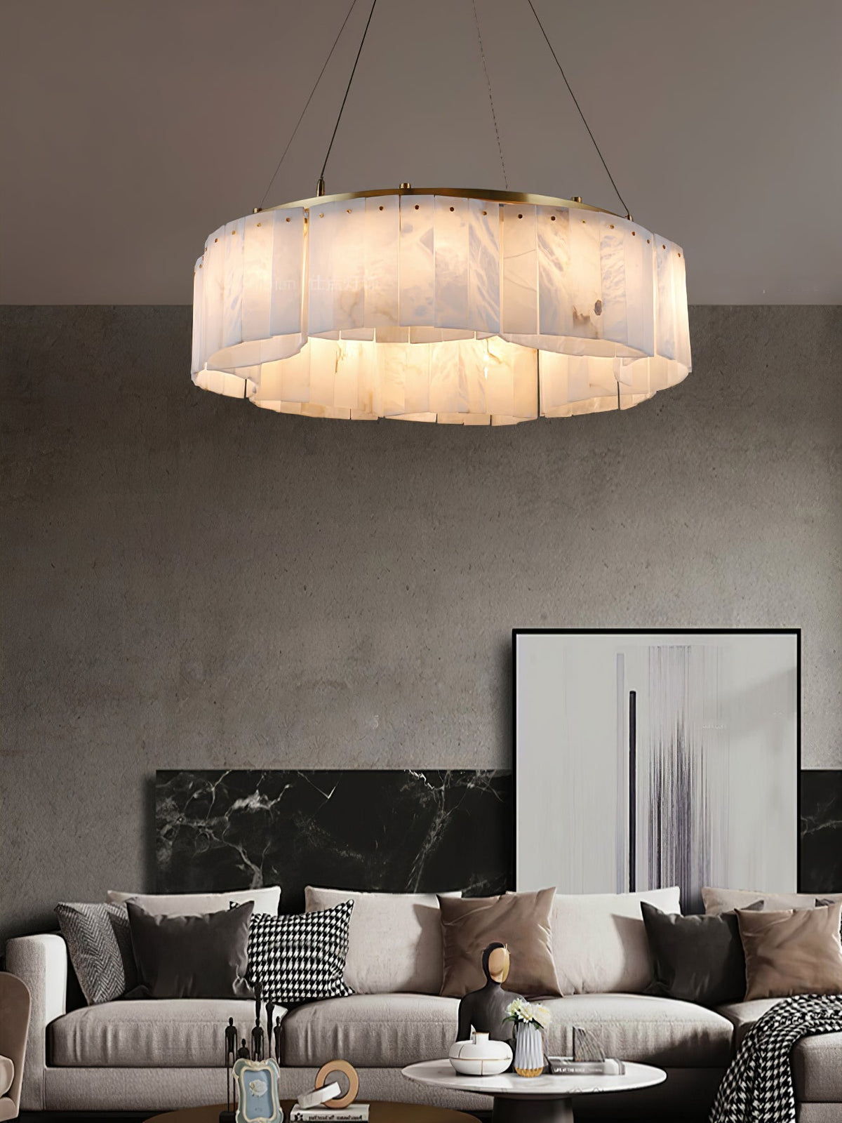 Ilveliel Suspension à Deux Niveaux en Albâtre - Neutralighting