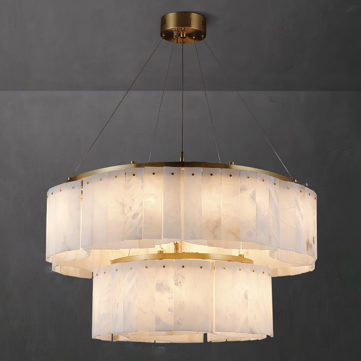 Ilveliel Suspension à Deux Niveaux en Albâtre - Neutralighting
