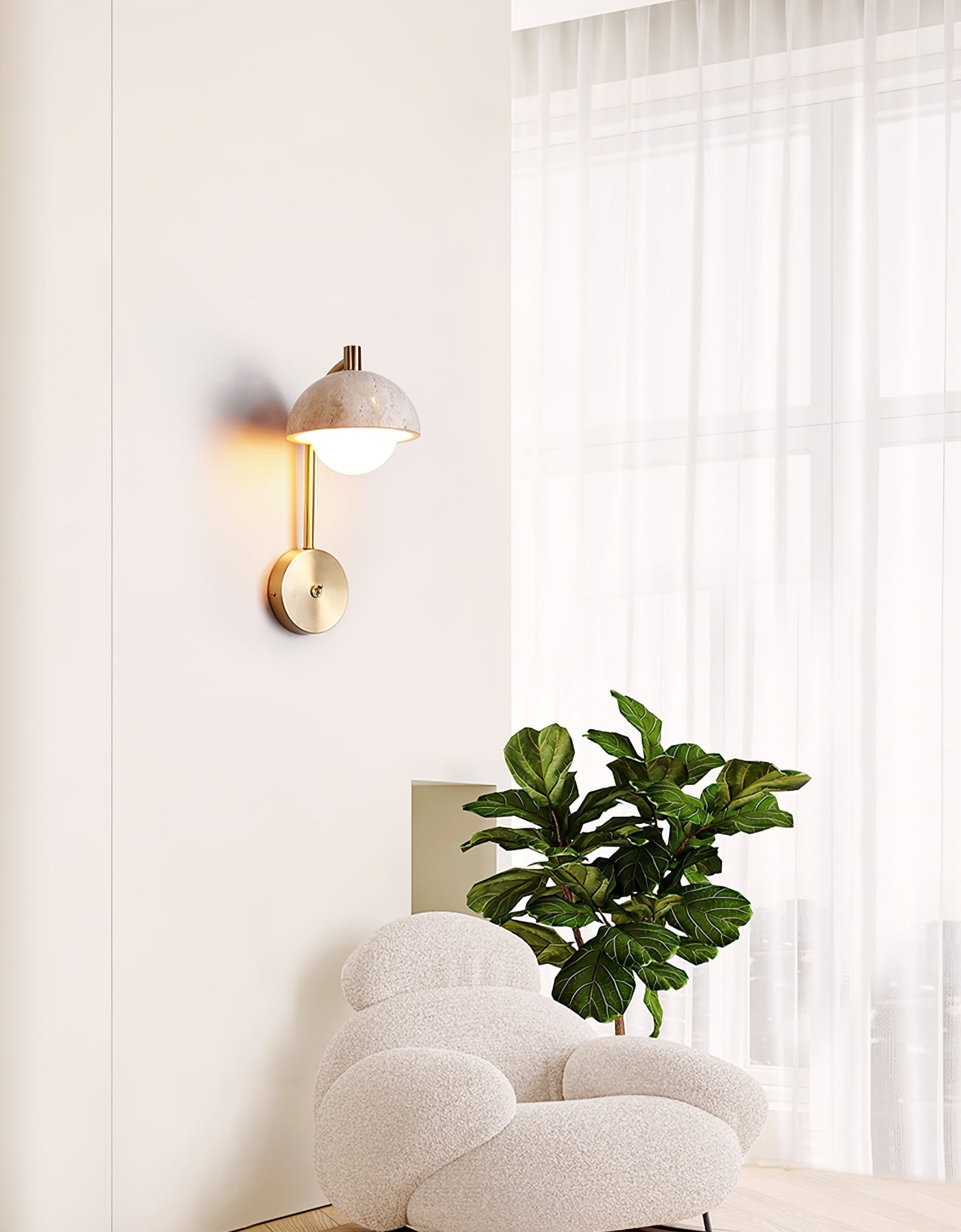 Ormaren Applique Murale Travertin - Neutralighting