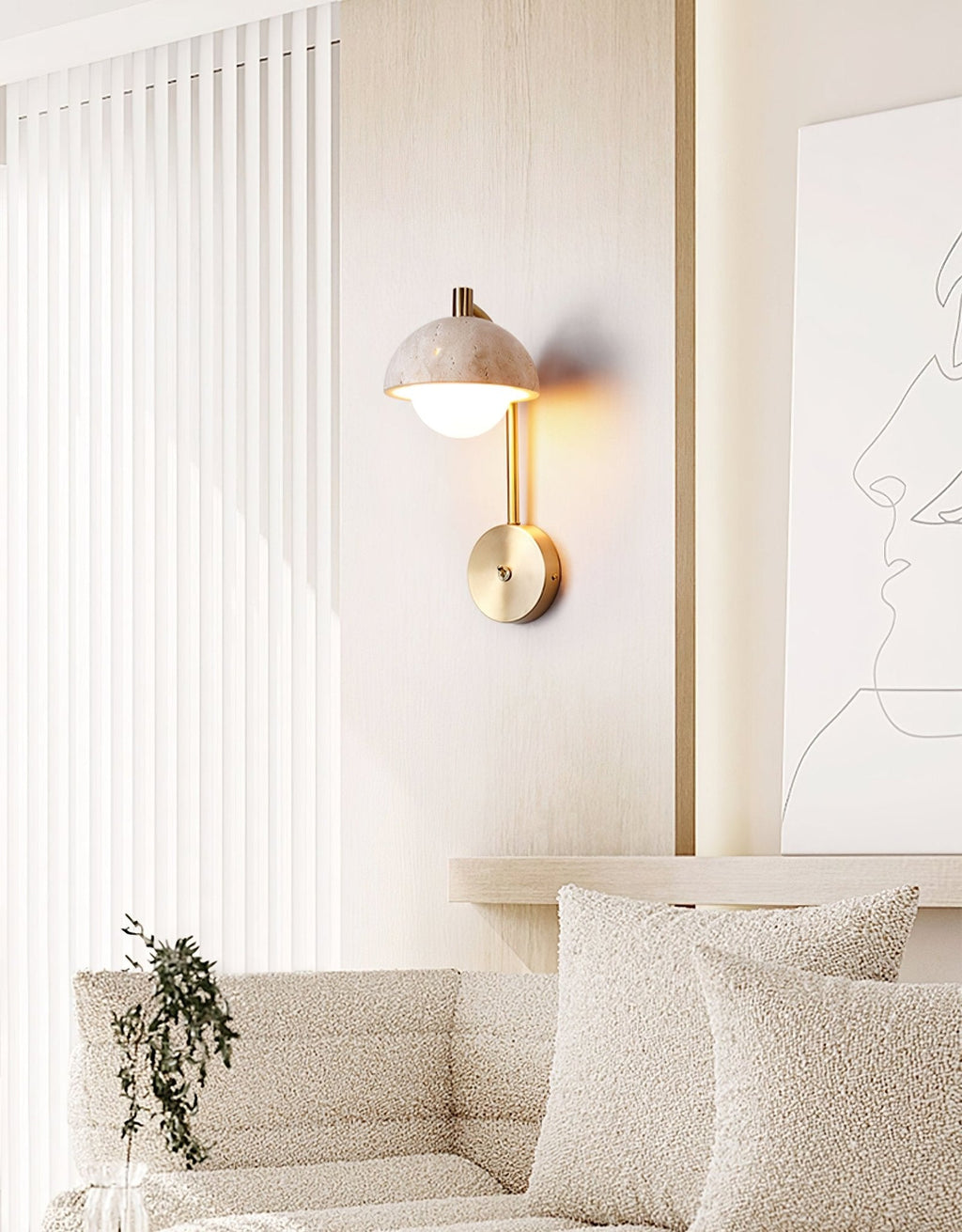 Ormaren Applique Murale Travertin - Neutralighting