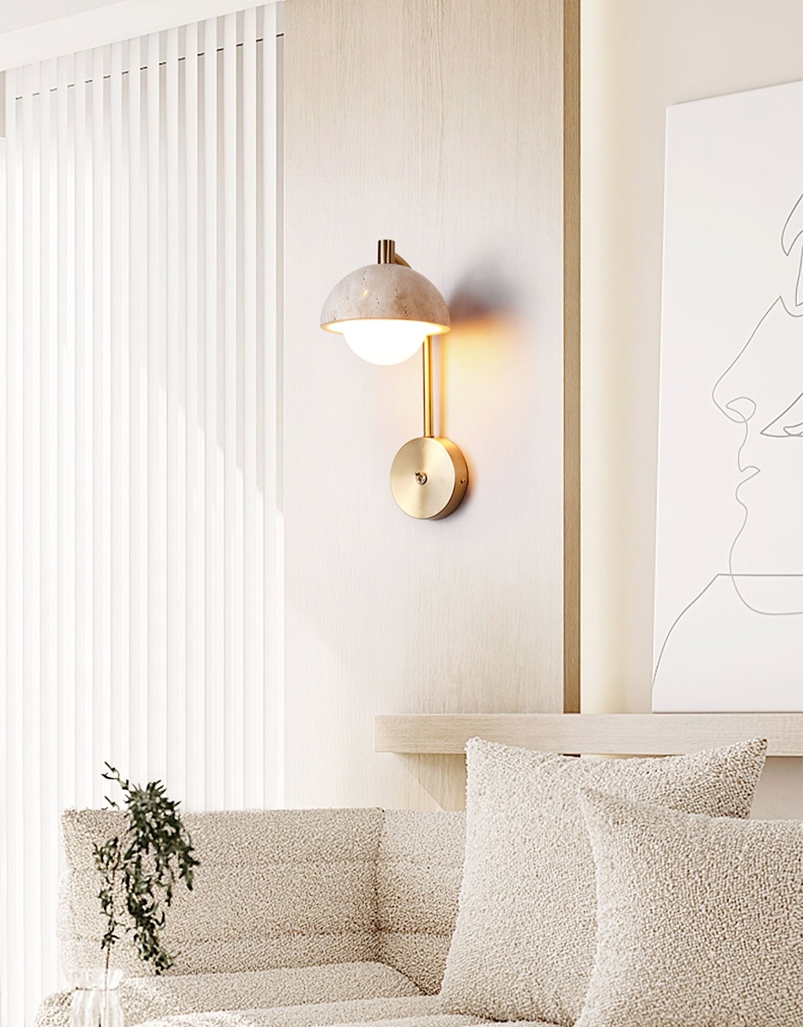 Ormaren Applique Murale Travertin - Neutralighting