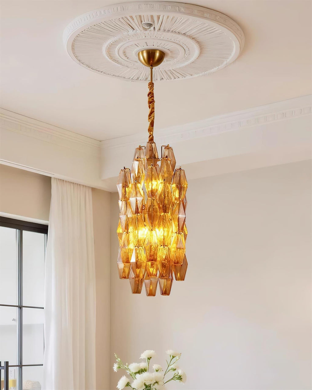 Velthra Suspension en Verre Facetté Luxueux - Neutralighting