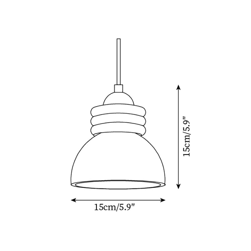 Lampe Suspension Dôme en Travertin Anneaux en Bois de Noyer Ambiance Minimaliste - Neutralighting