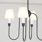 Talia Lustre de Luxe en Laiton et Tissu - Neutralighting
