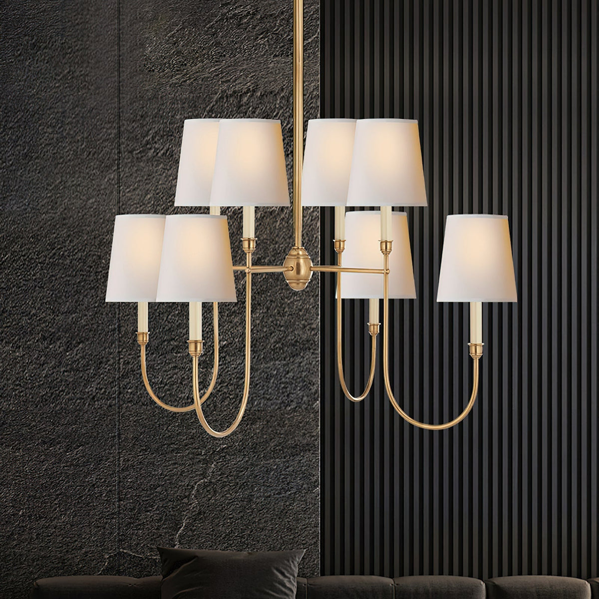 Nyshair Lustre Laiton Tissu Industriel Vintage - Neutralighting