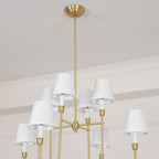 Talia Lustre de Luxe en Laiton et Tissu - Neutralighting
